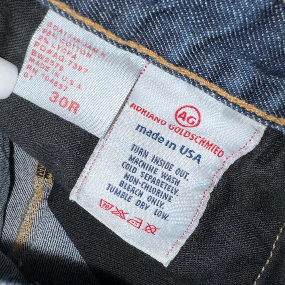 AG Adriano Goldschmied Womens Jeans The Athena Capri Low Rise Stretch Blue 30R - Picture 7 of 7
